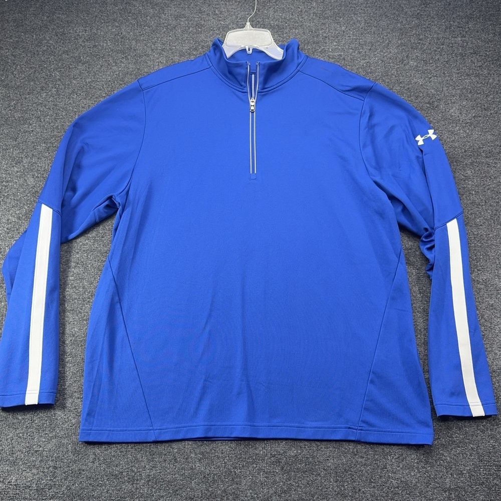 Under Armour Men's Loose 2XL Long Sleeve Quarter Zip Pullover‎ Navy